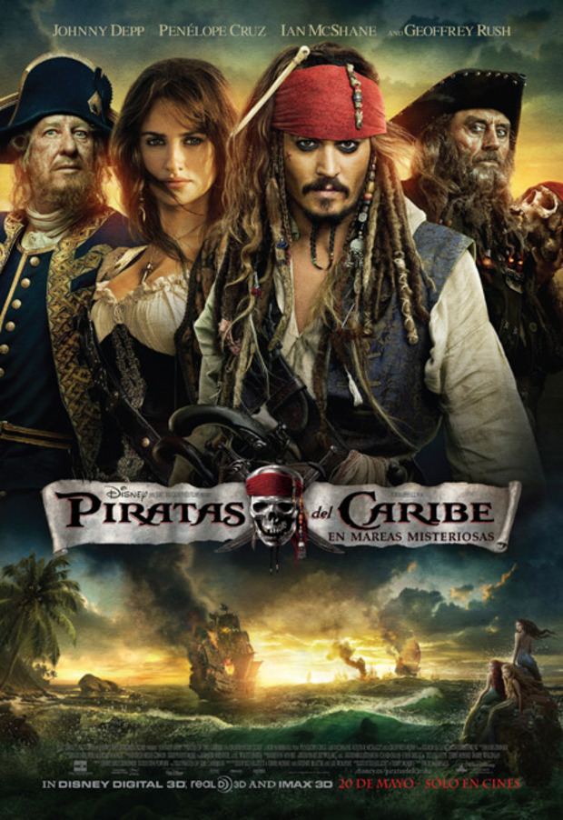 Póster de la película Piratas del Caribe: En Mareas Misteriosas
