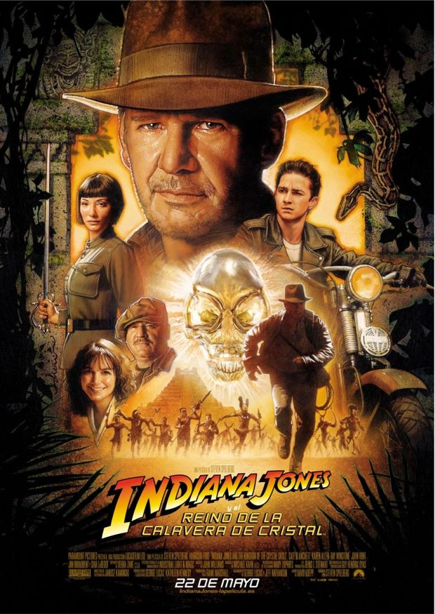 Póster de la película Indiana Jones y el Reino de la Calavera de Cristal