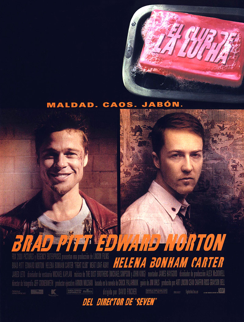 póster El club de la lucha, Brad Pitt