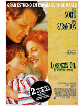 Película Lorenzo's Oil (El Aceite de la Vida)