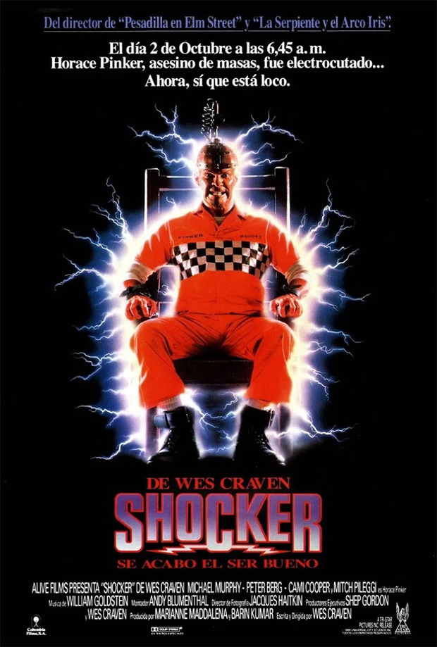 Póster de la película Shocker, 100.000 Voltios de Terror