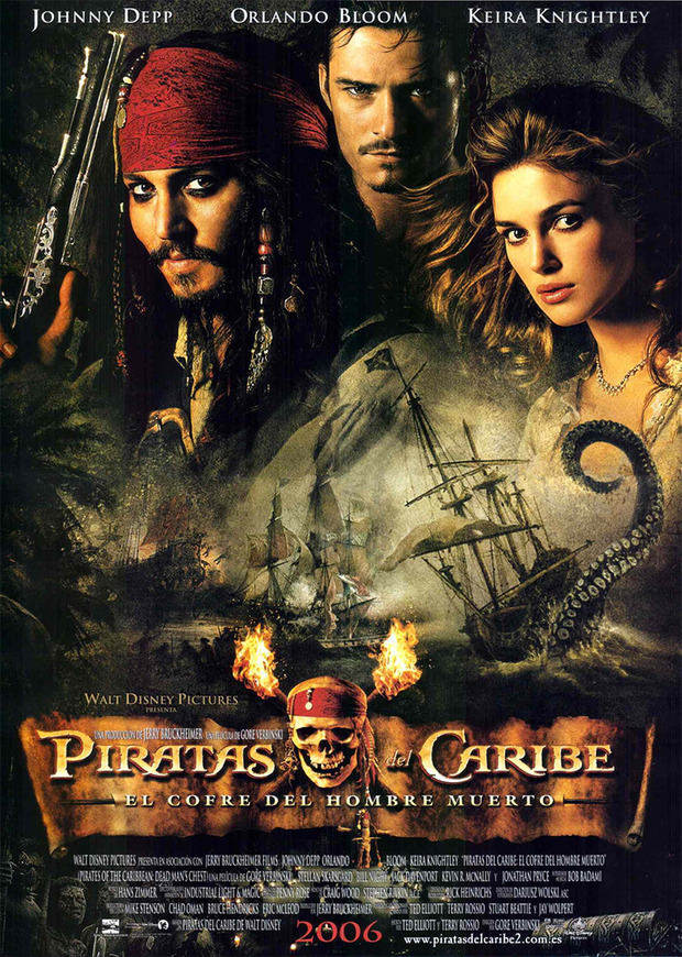 Póster de la película Piratas del Caribe 2: El Cofre del Hombre Muerto