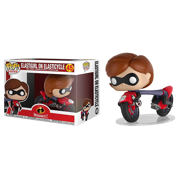 Funko - Figura The Incredibles 2 (Los Increíbles 2) - Elastigirl on Elasticycle (en moto)