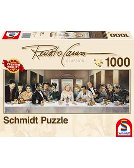 Puzzle de "La Última Cena" con personajes del Cine clásico (1000 piezas)