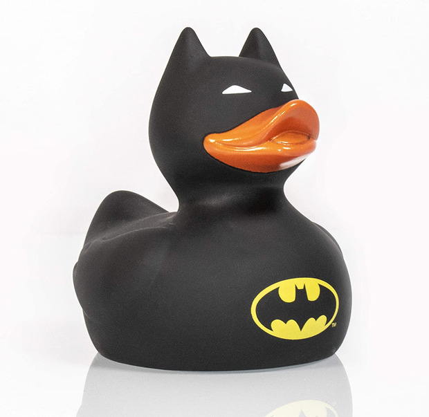 Pato de goma negro de Batman para el baño (8 cm)