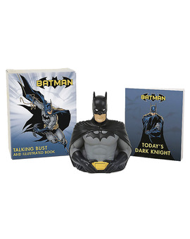 Busto de Batman con voces en inglés y mini-libro (9 cm)
