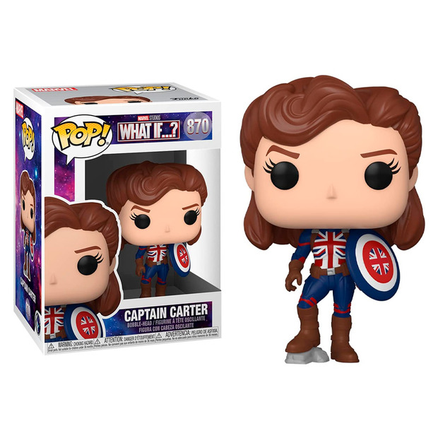 Funko - Figura de la serie What If...? (¿Qué pasaría si…?) de Marvel – Captain Carter (Capitana Carter)
