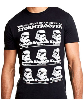 Camiseta "Stormtrooper Emotions" de Star Wars (negra)