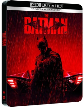 The Batman en Steelbook en UHD 4K/Incluye castellano en UHD 4K. Sin castellano en Blu-ray. Incluye el disco de extras