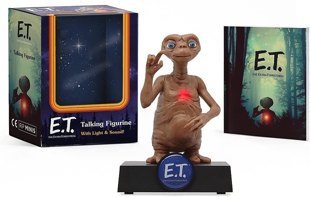 Figura de E.T. el extraterrestre con luz, voces en inglés y mini-libro (9 cm)