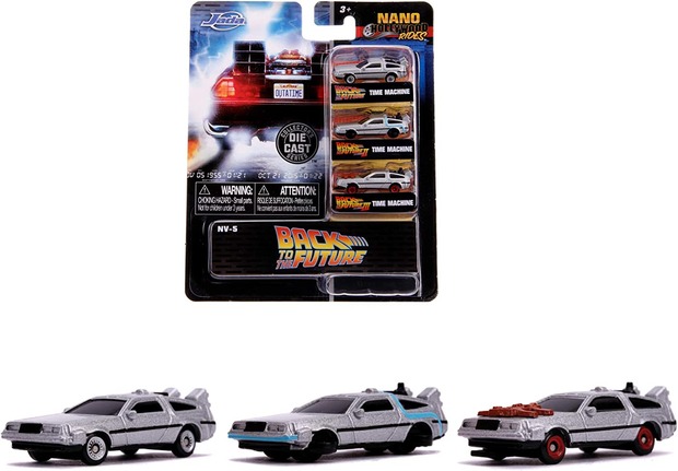 Pack de 3 coches Delorean de Regreso al Futuro