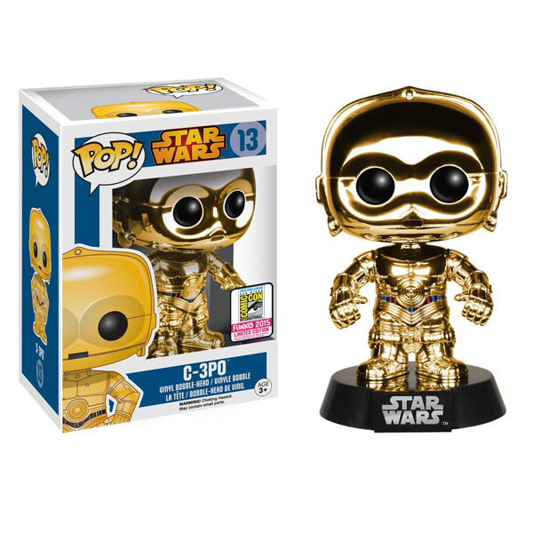 Funko - Figura Star Wars - C-3PO Gold Exclusiva Comic-Con 2015