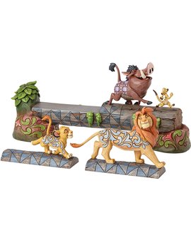 Figura Simba, Timón y Pumba de El Rey León (Disney Traditions - Jim Shore)