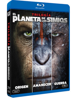 Trilogía El Planeta de los Simios: Origen + Amanecer + Guerra Blu-ray
