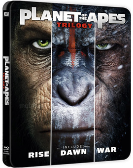 Trilogía El Planeta de los Simios: Origen + Amanecer + Guerra - Edición Metálica Blu-ray