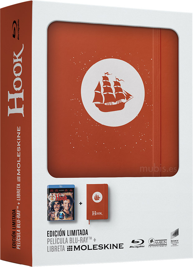 Hook (El Capitán Garfio) + Libreta Moleskine Blu-ray