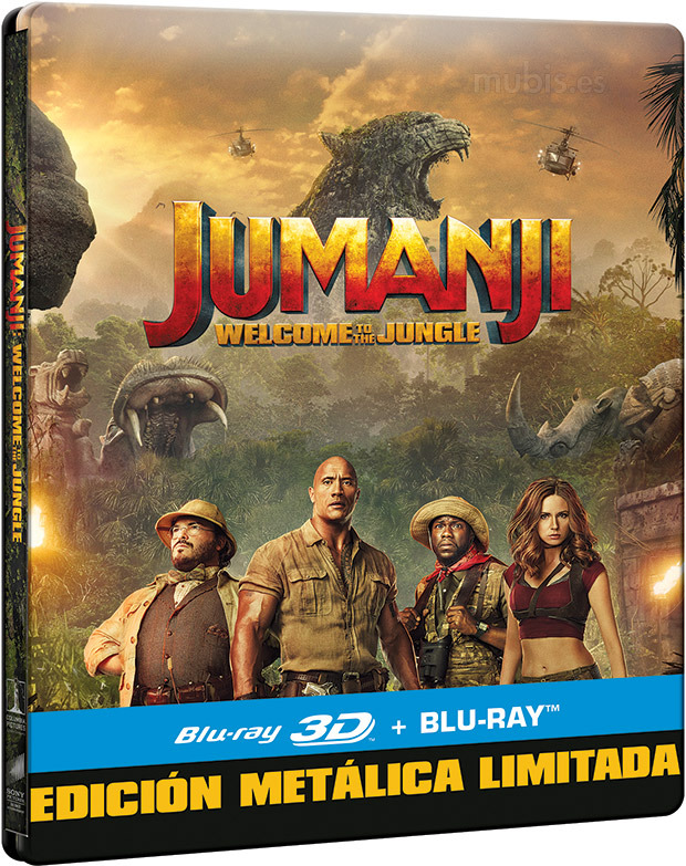 carátula Jumanji: Bienvenidos a la Jungla - Edición Metálica Blu-ray 3D 1