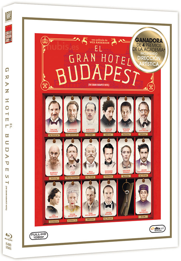 carátula El Gran Hotel Budapest Blu-ray 1