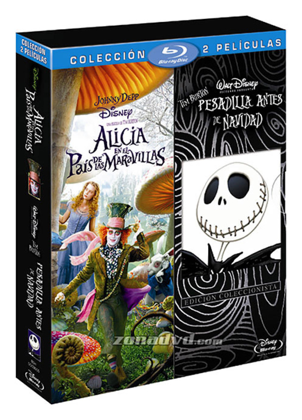 Pack Alicia en el País de las Maravillas + Pesadilla antes de Navidad Blu-ray