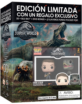 Jurassic World: El Reino Caído - Edición Limitada con Figuras Funko Blu-ray 3D