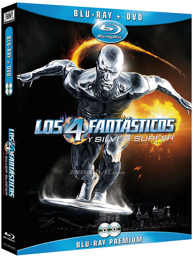 Carátula De Los 4 Fantásticos Y Silver Surfer Premium Blu Ray
