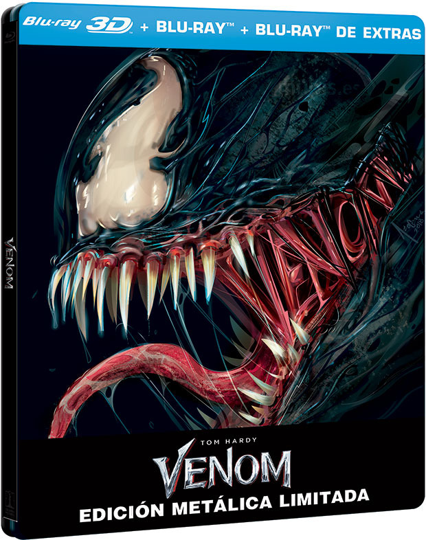 carátula Venom - Edición Metálica Blu-ray 3D 1