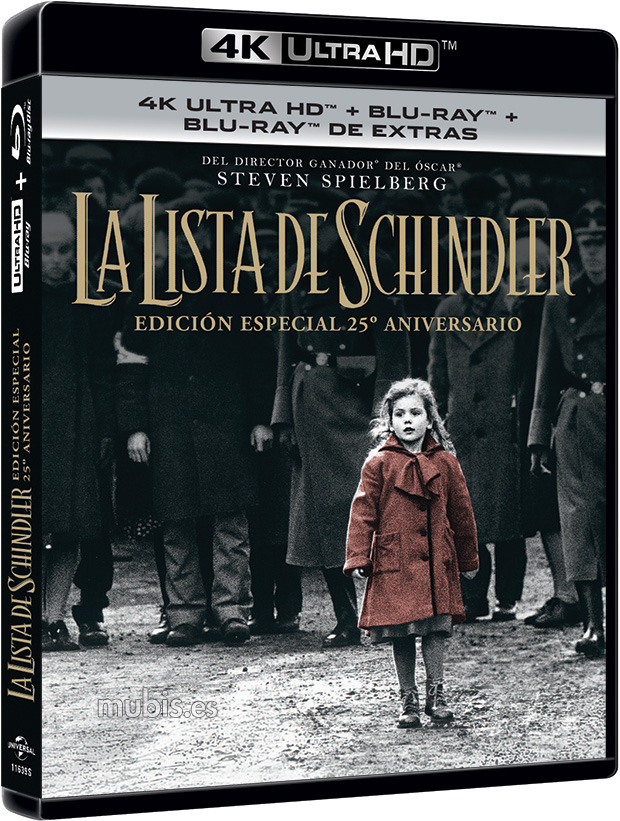 carátula La Lista de Schindler Ultra HD Blu-ray 1