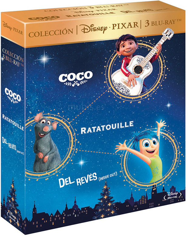 carátula Pack Coco + Ratatouille + Del Revés (Inside Out) Blu-ray 1