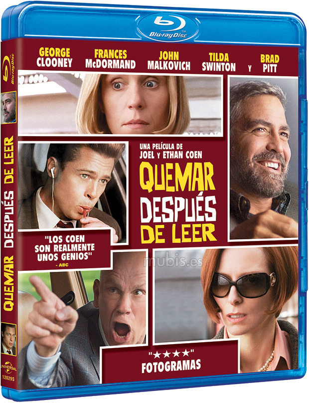 carátula Quemar después de Leer Blu-ray 1