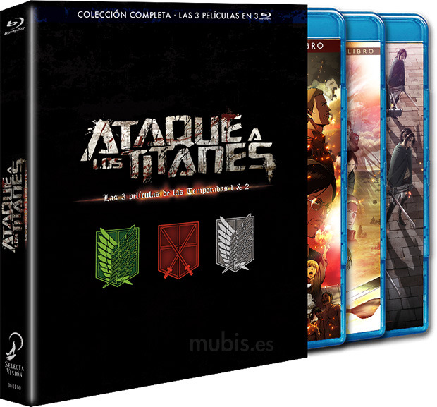 carátula Ataque a los Titanes. Las Películas: Temporadas 1 y 2 Blu-ray 1