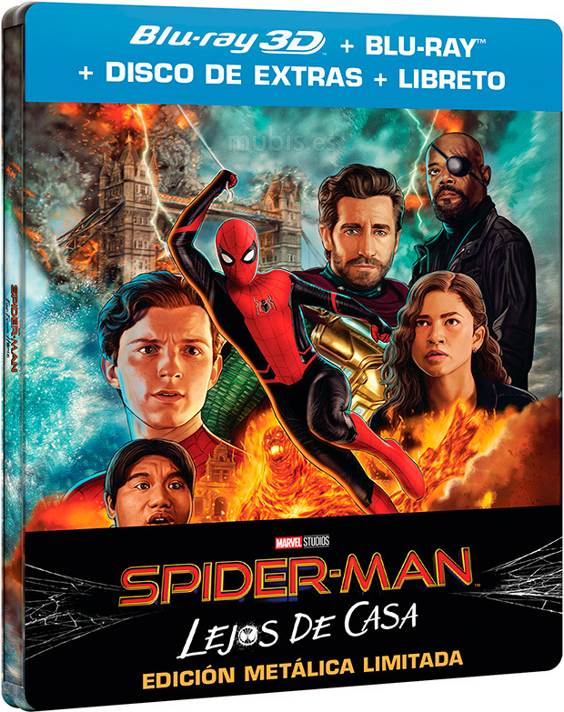 carátula Spider-Man: Lejos de Casa - Edición Metálica Blu-ray 3D 1