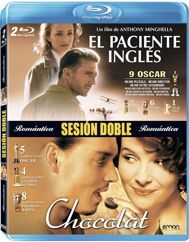 carátula Pack El Paciente Inglés + Chocolat Blu-ray 1