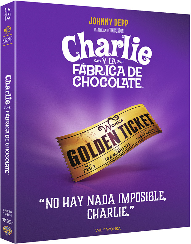 carátula Charlie y la Fábrica de Chocolate (Iconic Moments) Blu-ray 1