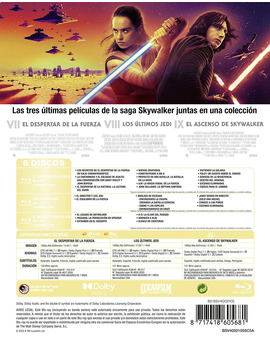 Trilogía Star Wars -  Episodios 7 a 9 Blu-ray 3