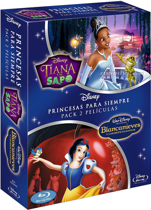 carátula Pack Tiana y el Sapo + Blancanieves y Los Siete Enanitos Blu-ray 1
