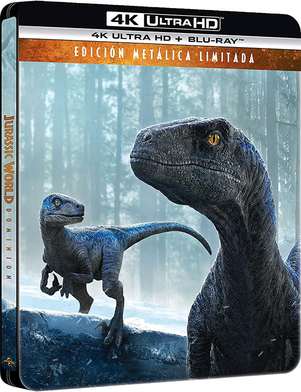 Carátula de Jurassic World: Dominion - Edición Metálica Ultra HD Blu-ray