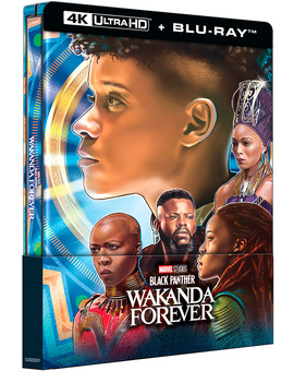 Black Panther: Wakanda Forever en Steelbook en UHD 4K (diseño Wakanda)