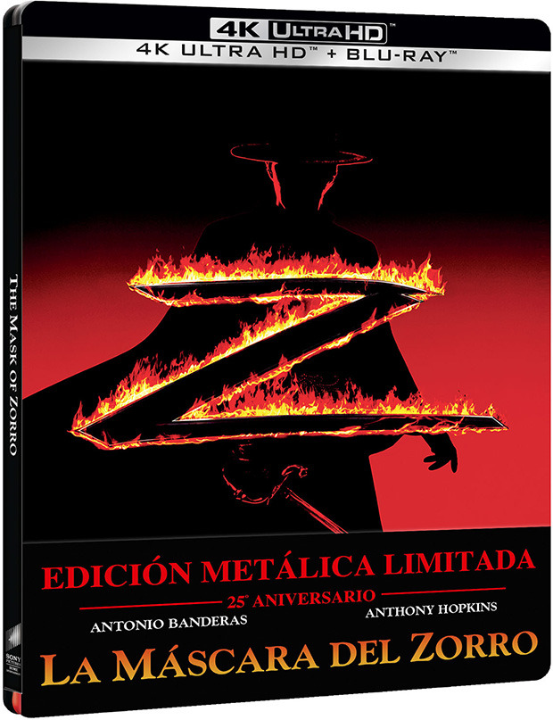 carátula La Máscara del Zorro - Edición Metálica Ultra HD Blu-ray 1