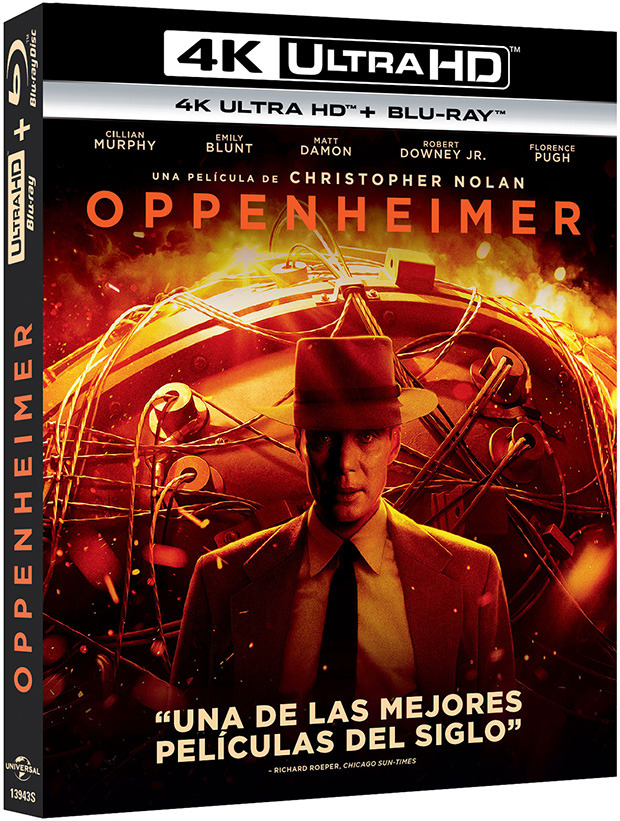 carátula Oppenheimer Ultra HD Blu-ray 1