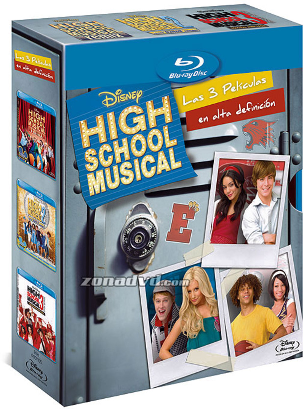 carátula Trilogía High School Musical Blu-ray 1