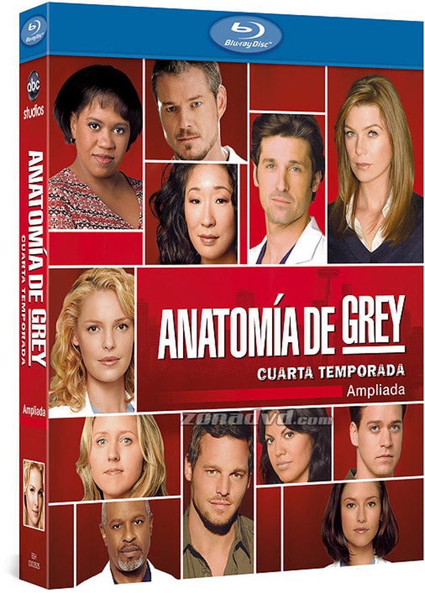 carátula Anatomía de Grey - Cuarta Temporada Blu-ray 1