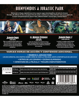 Trilogía Jurassic Park - Edición Metálica Ultra HD Blu-ray 1