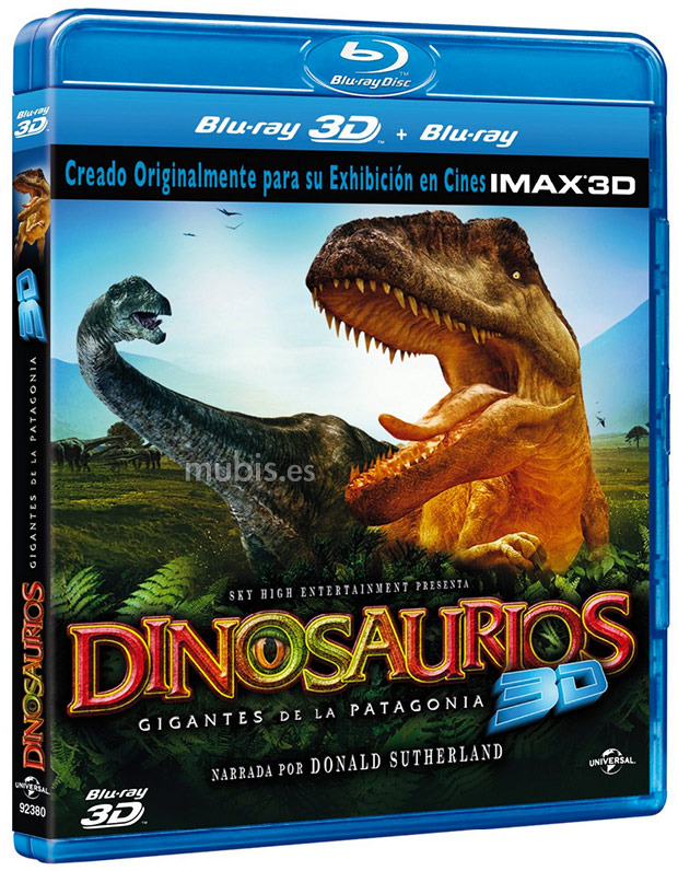carátula Dinosaurios: Gigantes de la Patagonia Blu-ray+Blu-ray 3D 1