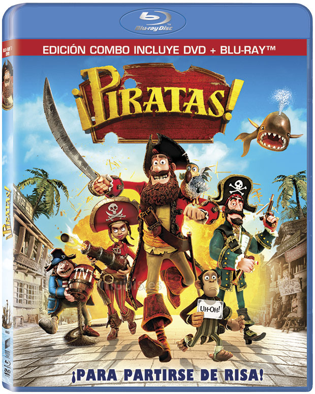 carátula ¡Piratas! (Combo Blu-ray + DVD) Blu-ray 1