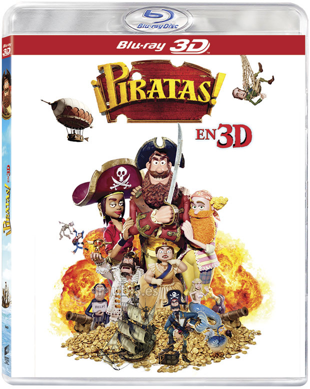 carátula ¡Piratas! Blu-ray 3D 1