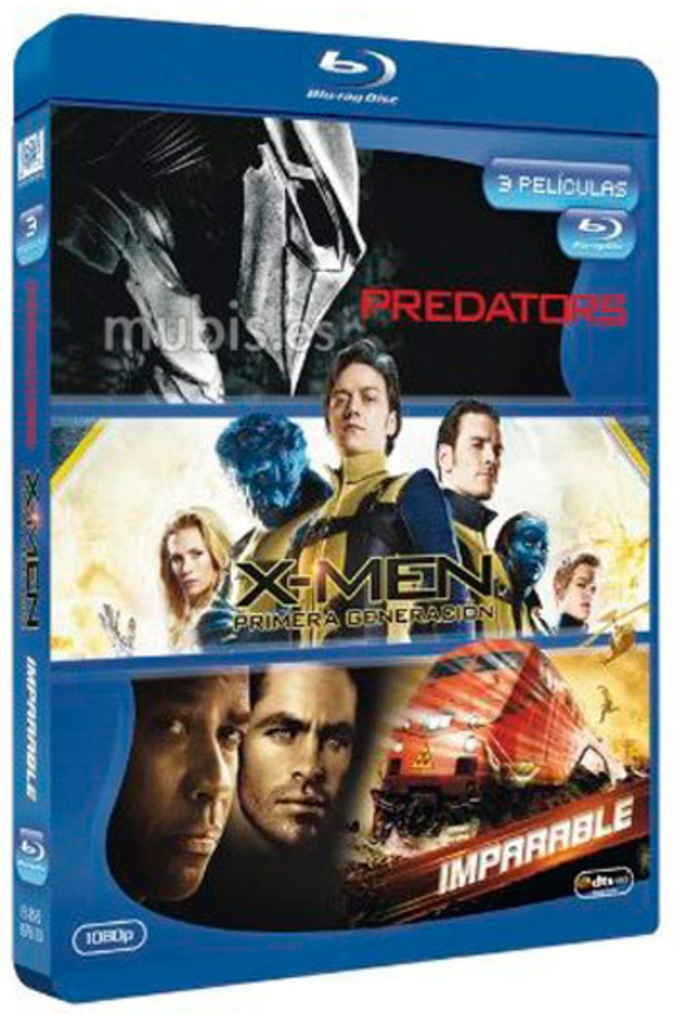 carátula Pack Predators + X-Men Primera Generación + Imparable Blu-ray 1