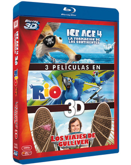 Pack Ice Age 4 + Río + Los Viajes de Gulliver Blu-ray 3D