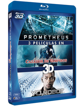 Pack Prometheus + Abraham Lincoln: Cazador de Vampiros + Yo, Robot Blu-ray 3D