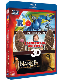 Pack Rio + Los Viajes de Gulliver + Las Crónicas de Narnia 3 Blu-ray 3D