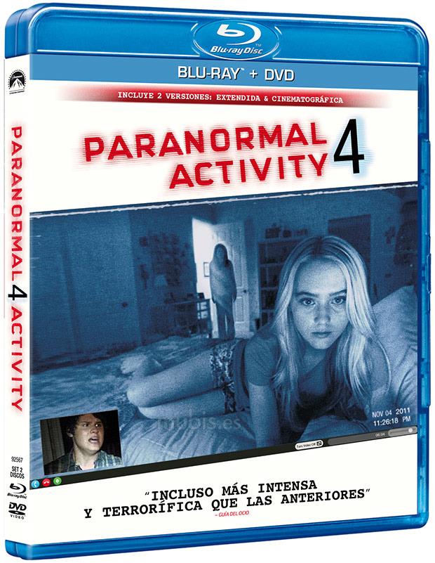 carátula Paranormal Activity 4 Blu-ray 1